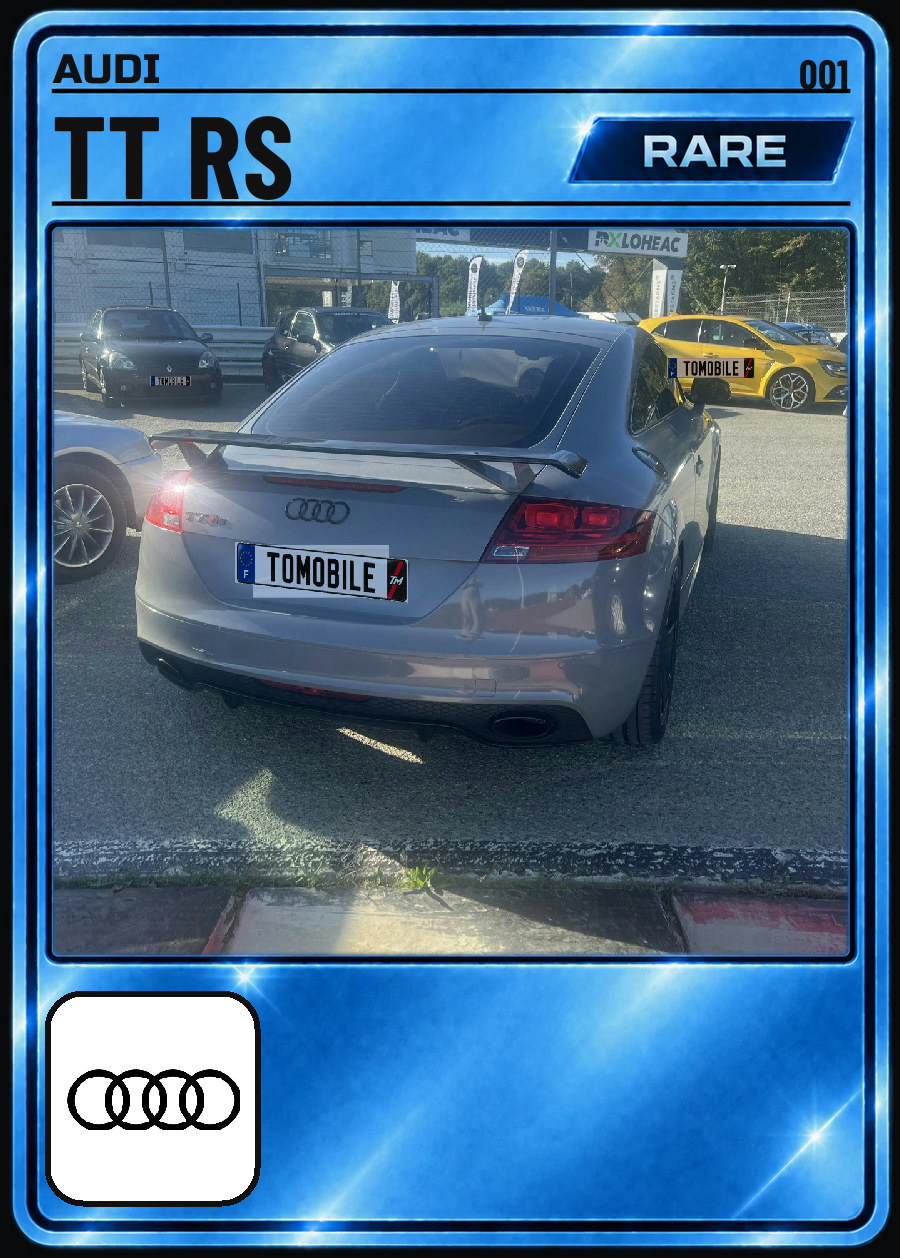 Carte ToMobile Rare n°001 : Audi TT RS